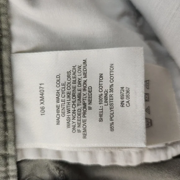 Columbia Mens Olive Green 100% Cotton Cargo Hiking Short Size 34 - Picture 10 of 11